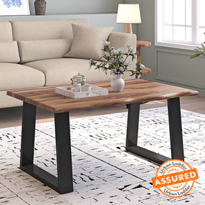 Coffee Tables And Carpets Design Aquila Live Edge Rectangular Solid Wood Coffee Table In Finish Teak (Teak Finish)