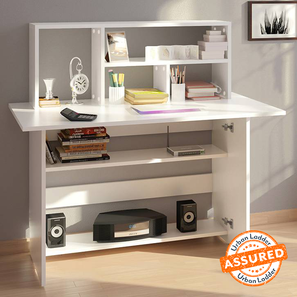 Study Table In Vadodara Design Anton Engineered Wood Study Table in White Finish