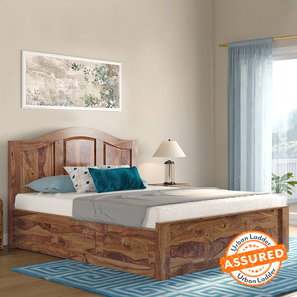 Ballito storage bed   king  finish  teak lp