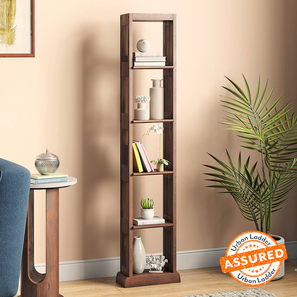 Living Room Bestsellers Design Babylon Solid Wood Bookshelf in Walnut Finish