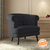 Bardot lounge chair grey velvet lp