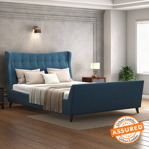 Upholstered Beds Design Belize Engineered Wood Queen Size Upholstered Bed in Finish