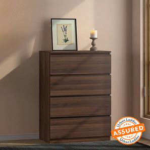 Bocado compact chest of four drawers columbian walnut lp