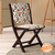 Bellucci folding chair mahogany color beige floral lp
