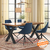 Bryson 6 seater dining table finish amber walnut lp