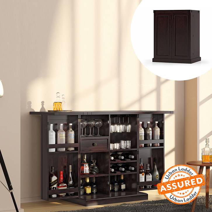 Enclosed bar cabinet sale