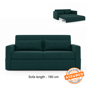 Sofa Cum Bed In Midnapore Design Camden 3 Seater Pull Out Sofa cum Bed In Jade Blue Colour