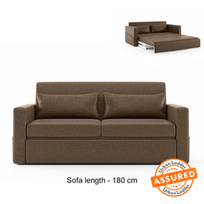 Singleton Home Essentials Design Camden 3 Seater Pull Out Sofa cum Bed In Mocha Brown Colour