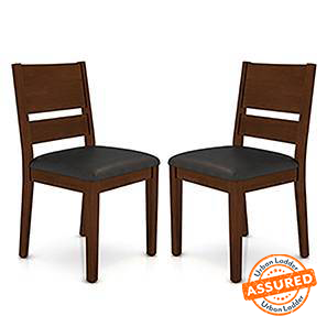 Dining Chair Designs Design Cabalo Solid Wood Dining Chair set of 2 in Dark Walnut Finish