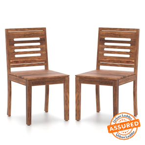 Dining Room Bestsellers In Bhopal Design Capra Solid Wood Dining Chair set of 2 in Teak Finish
