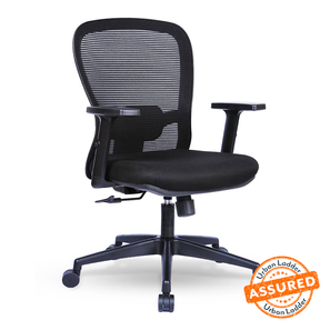 Ergonomic Study Chairs Design Cohen Fabric And Plastic Study Chair in Black Colour