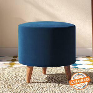 Ottomans Design Collie Footstool (Blue Velvet)