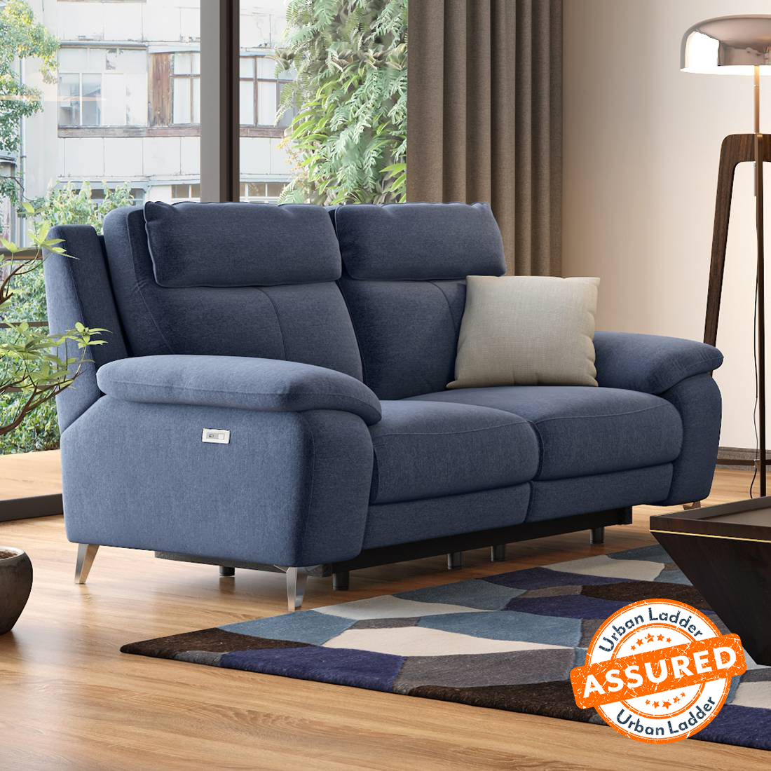 Double Reclining Sofa With Fold Down Table | Baci Living Room