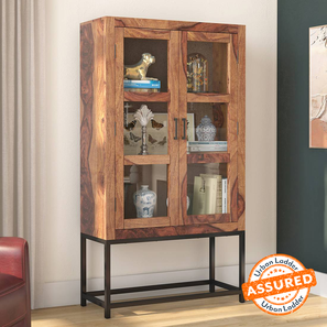 Bookshelf Design Eliza Solid Wood Bookshelf in Teak Finish