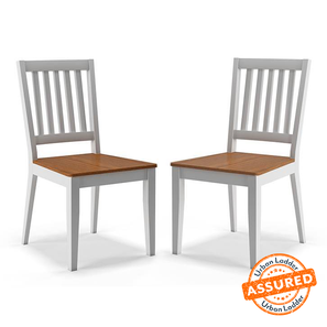 Multipurpose Dining Chairs Design Diner Solid Wood Dining Chair set of 2 in Golden Oak Finish