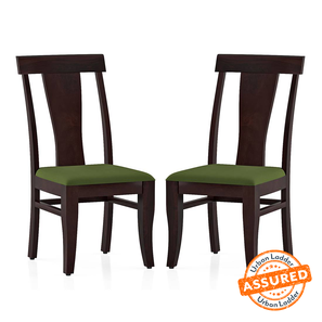 Metal Dining Chairs Design Fabio Solid Wood Dining Chair set of 2 in Mahogany Finish
