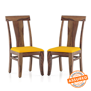 Solid Wood Dining Chairs Design Fabio Solid Wood Dining Chair set of 2 in Teak Finish