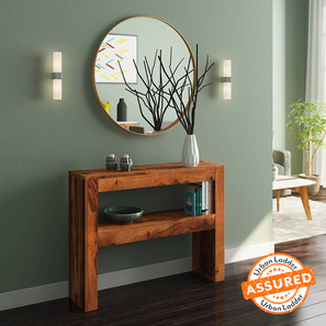 Epsilon Living Room Design Epsilon Solid Wood Console Table in Teak Finish