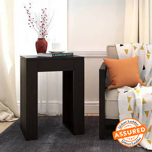 Epsilon Living Room Design Epsilon Solid Wood Side Table in Mahogany Finish