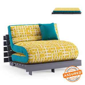 Futon Design Finn Futon Futon Sofa cum Bed in Kolam Konnect   Aqua Colour