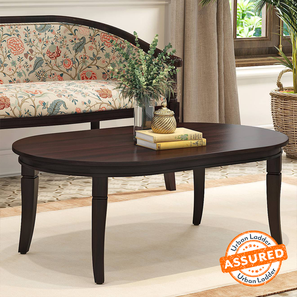Oval Coffee Tables Design Florence Oval Solid Wood Coffee Table in Mahogany Finish