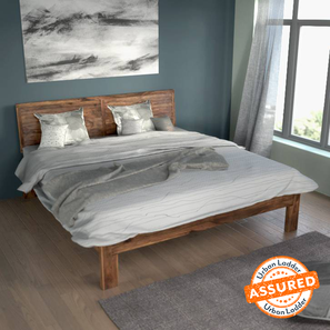 Beds Without Storage In New Delhi Design Terence Solid Wood Queen Size Bed in Teak Finish