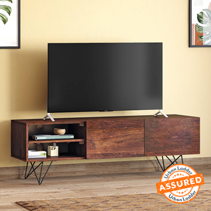 Tv Units In Chennai Design Dyson Solid Wood Free Standing TV Unit in Walnut Finish