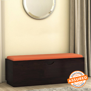 Storage Chests Design Zephyr Solid Wood Bench in Mahogany Finish