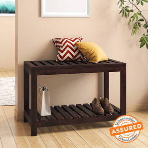 Entryway Benches Design Marco Solid Wood Bench in Mahogany Finish