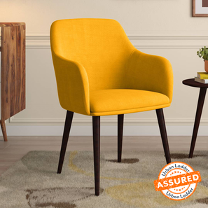 Value Buys Lounge Chairs Design Owen Lounge Chair in Matte Mustard Yellow Fabric