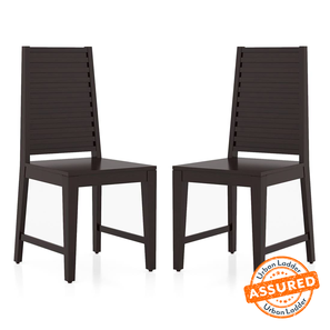 Dining Room New Arrivals Design Julian Solid Wood Dining Chair set of 2 in Mahogany Finish