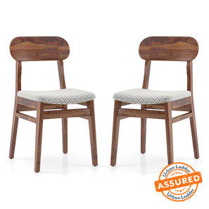 Dining Chairs Design Vivien Solid Wood Dining Chair set of 2 in Teak Finish