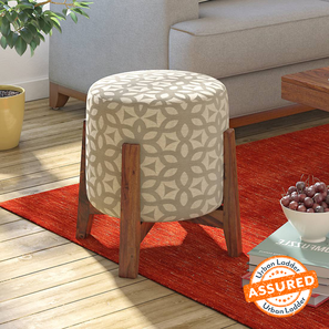 Ottomans Design Nicole stool (Grey Lattice)