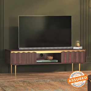 Keoni Collection Design Keoni Solid Wood Free Standing TV Unit in Claret Mahogany Finish