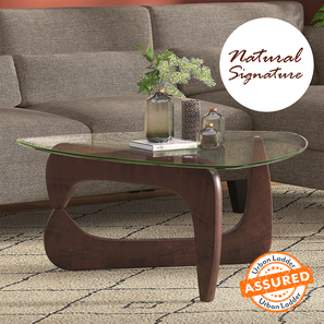 Abstract Coffee Tables Design Noguchi Abstract Solid Wood Coffee Table in Dark Walnut Finish