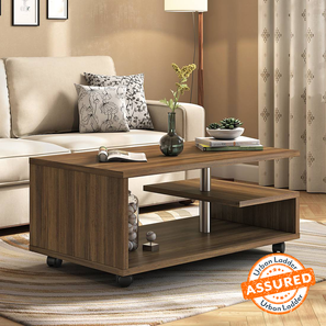 Coffee Table Design Lorelai Rectangular Engineered Wood Coffee Table in Chocolate Oak Finish