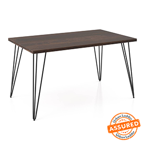 Dining Table Under 10k Design Dyson 6 Seater Dining Table in Mango Walnut Finish