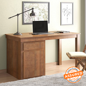 Study Table In Patna Design Bradbury Solid Wood Study Table in Amber Walnut Finish