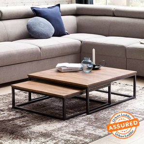 Coffee Table Design Square Solid Wood Coffee Table in Melamine Finish