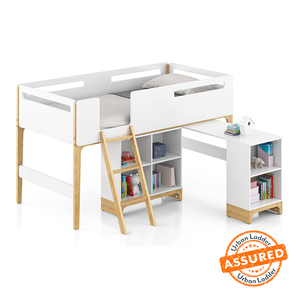 Bunk Beds Design Galloo Loft Bed With Study Table (White)