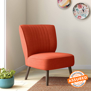 Slipper Chair Design Grace Lounge Chair in Lava Fabric