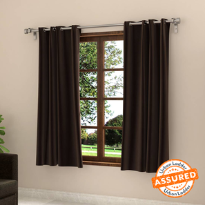 Window Curtains Design Dawn Brown Polyester Room Darkening Window Curtain