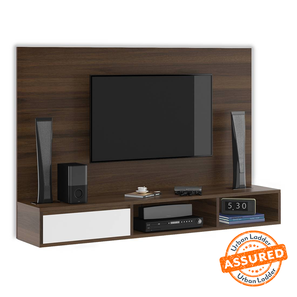 Bayern Iwaki Living Room Design Iwaki Engineered Wood Swivel TV Unit (Large Size, Wall Mounted Unit, Columbian Walnut Finish)