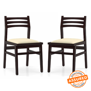 Dining Chairs In Gurgaon Design Leon Solid Wood Dining Chair set of 2 in Mahogany Finish