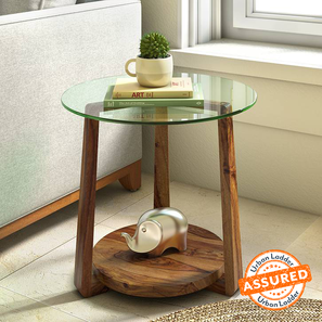 All Products Sale Design Jones Solid Wood Side Table in Teak Finish