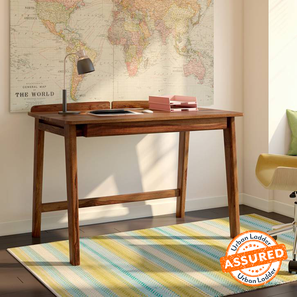 Ul Assured Picks Design Larsson Solid Wood Study Table in Teak Finish