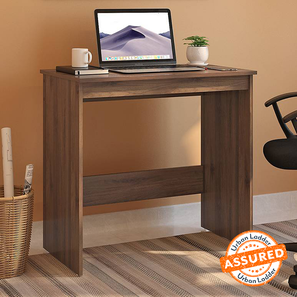 Study Table Design Kevin Engineered Wood Study Table in Classic Walnut Finish