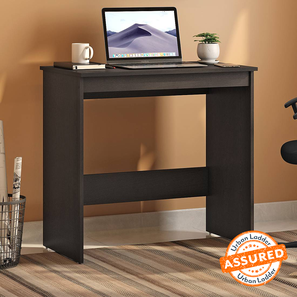 Study Table Design Kevin Engineered Wood Study Table in Dark Wenge Finish