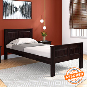 Single Bed Design Design Lipe Single Bed (Mahogany Finish)