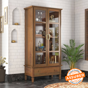 Malabar Living Room Design Malabar Bookshelf/Display Cabinet (55-book capacity) (Amber Walnut Finish)
